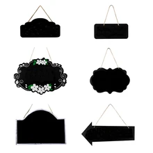 Прямоугольная подвесная веревка деревянная доска двухсторонняя стираемая доска Wordpad сообщение черная доска офисные школьные принадлежности Горячая