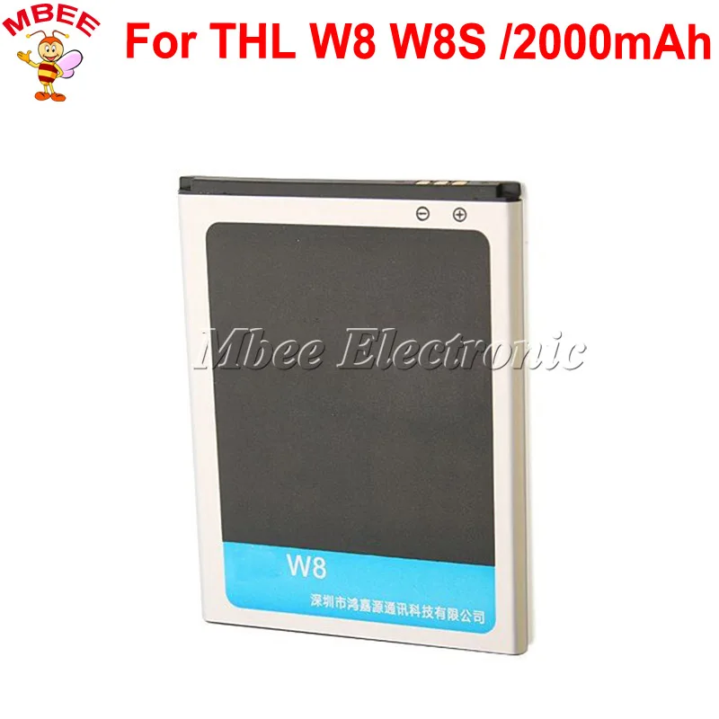 2000 мА/ч, чехол-книжка для THL W8 W8S W8+ Батарея мА/ч. аккумулятор аккумуляторная батарея AKKU PIL