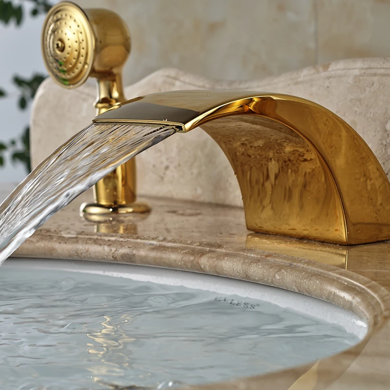 Kyatinsal Robinets De Salle De Bain Répandus Pour évier à 3 Trous En