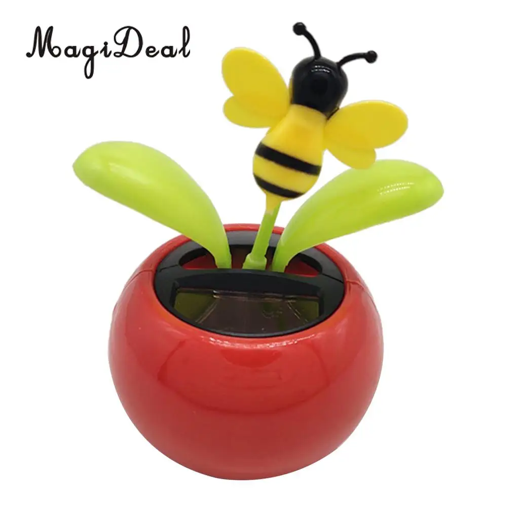 Solar Powered Insect Flower Sunflower Dancing Swing Doll   Toy Home Decor Car Ornament Flowerpot Figure Gifts