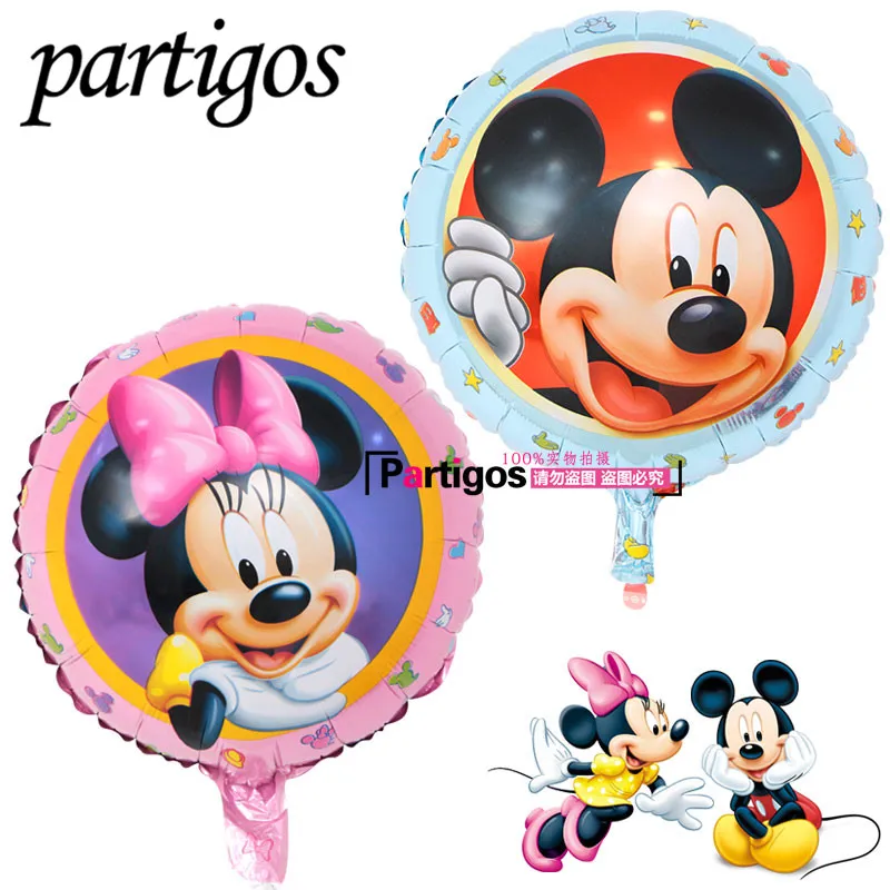 

50pcs/lot 45*45cm minnie and mickey mouse helium balloons classic toys for mickey birthday party supplies foil ballons kids toy