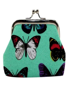 

Butterfly Womens Small Wallet Card Holder Coin Purse Clutch Bag Handbag Canvas Mini Pocket Carteira Bolsa Feminina