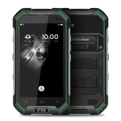 Blackview BV6000S IP68 Водонепроницаемый MT6737T четырехъядерный Android 7,0 2 ГБ Оперативная память 16 ГБ Встроенная память 4,7 дюймовый смартфон 8.0MP камера 4500 мАч Батарея - Цвет: Зеленый