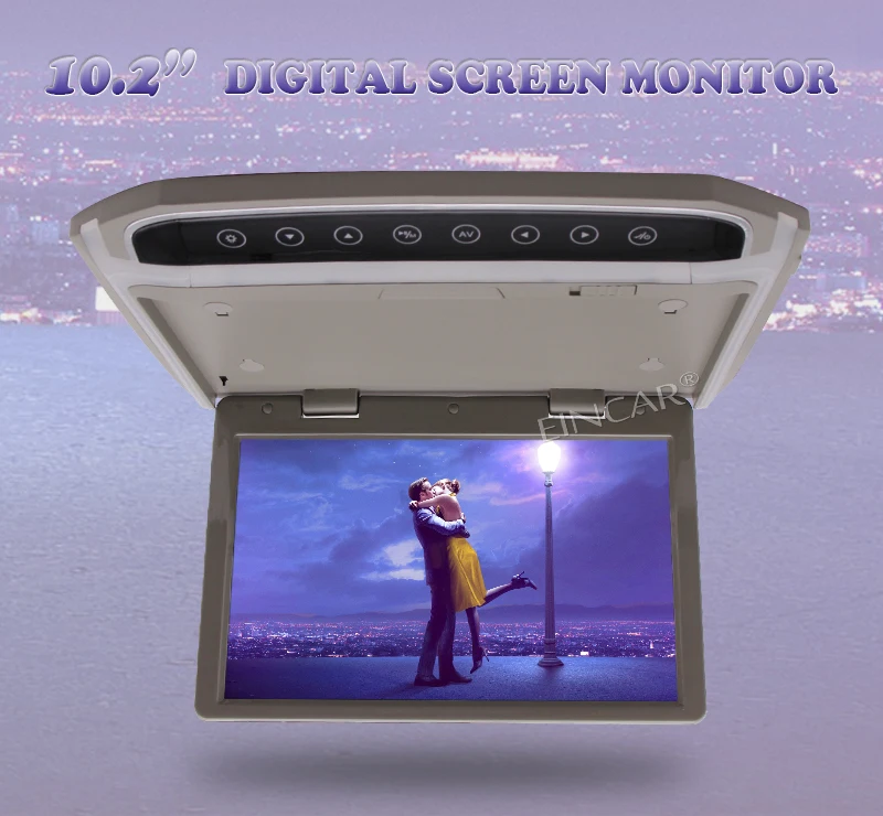 Top HD 10.2 inch Over head LCD Monitor Car Roof-mount Display Flip down Monitor Supprt 1080P HDMI SD Built-In FM with Remote Control 3 Top HD 10.2 inch Over head LCD Monitor Car Roof-mount Display Flip down Monitor Supprt 1080P HDMI SD Built-In FM with Remote Control 3