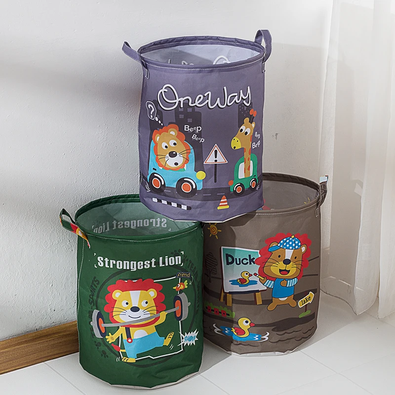 SDARISB 35 45cm Waterproof Storage Basket For Toy Dirty Laundry Basket Bag Clothes Toys Storage