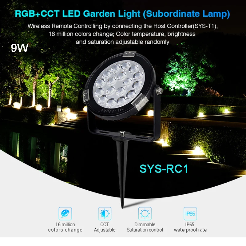 

Miboxer DC24V 9W/15W RGB+CCT LED Garden Light Waterproof IP65 Subordinate Lamp,1 CH Host Controller,1 CH signal power amplifier
