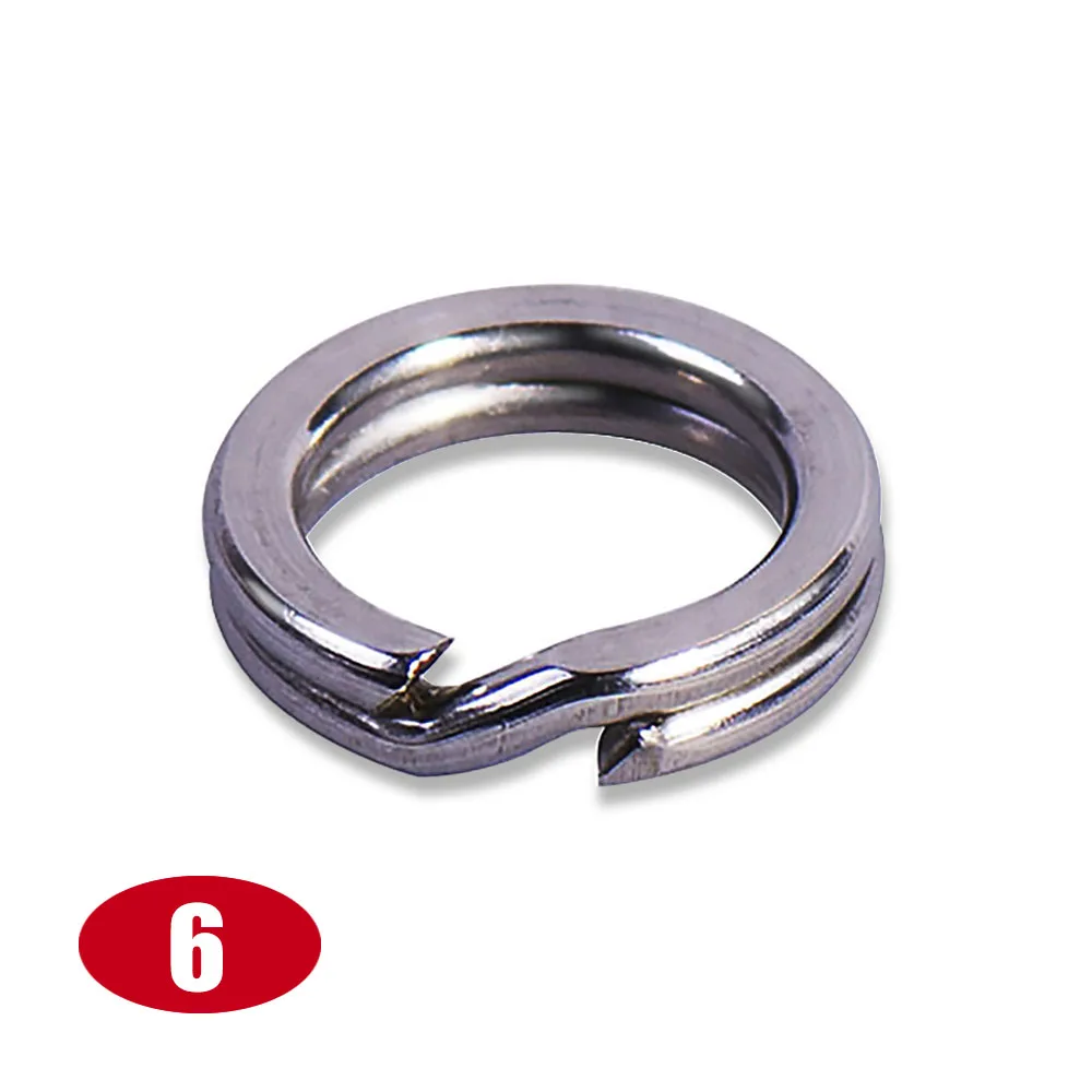 10pcs Size 6mm Stainless Steel Heavy Duty Split Rings for Countbass