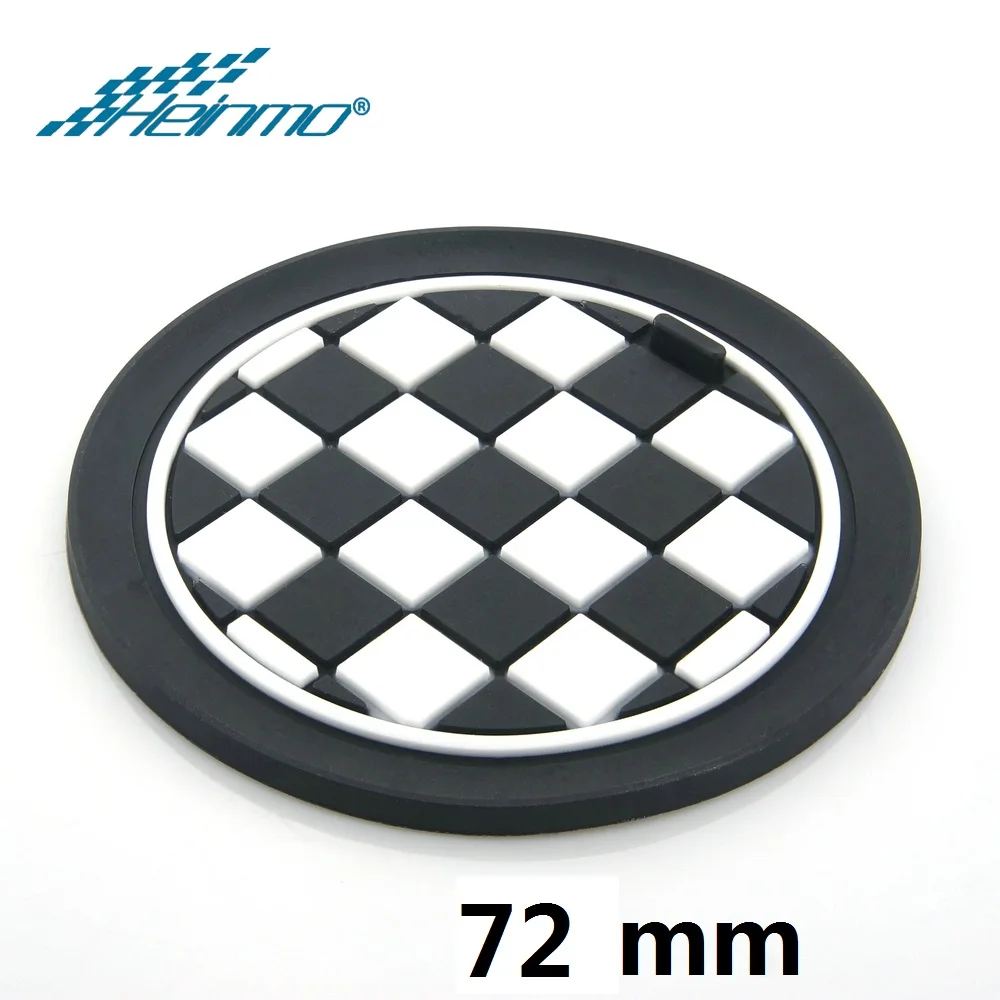 Для MINI Cooper R56 R50 R53 R55 R60 F55 F56 F54 F60 автомобильные аксессуары наклейка держатель стакана воды коврик для MINI Countryman Clubman - Название цвета: Checker 7.2cm