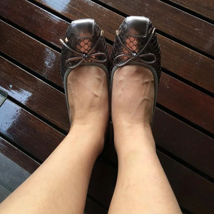 Genuine Leather Women Soft Flats Women Slip-on Shoes Square Toe Elegant Office Lady Shoes for Party Causal Baleriny Woman Loafer (20)