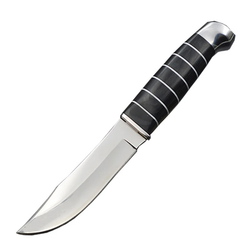 

58HRC Camping Straight Knife Wood Handle Outdoor Hunting Tactical Survival Combat Fixed Blade Knives EDC Multi Tools