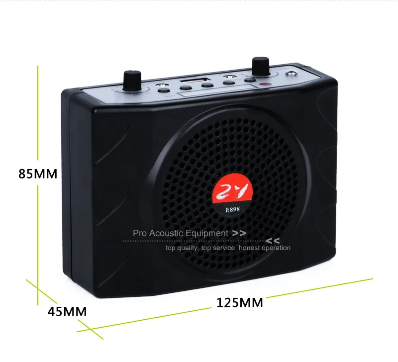 Zy Audio E898 UHF мегафон беспроводной микрофон усилитель для Руководство учителя внешний громкоговоритель Поддержка U диск TF карта