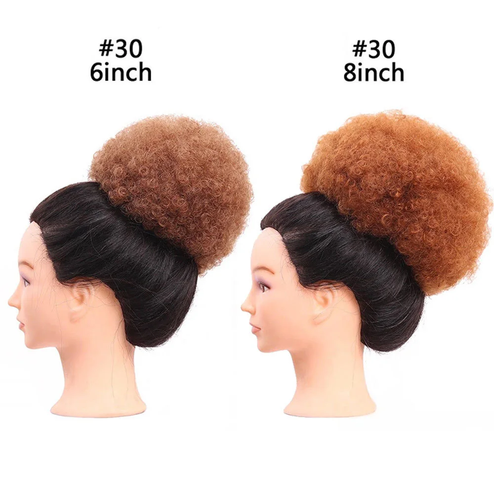 Женские афро конский хвост слоеный шнурок обертывание вьющиеся волосы Updo шиньон