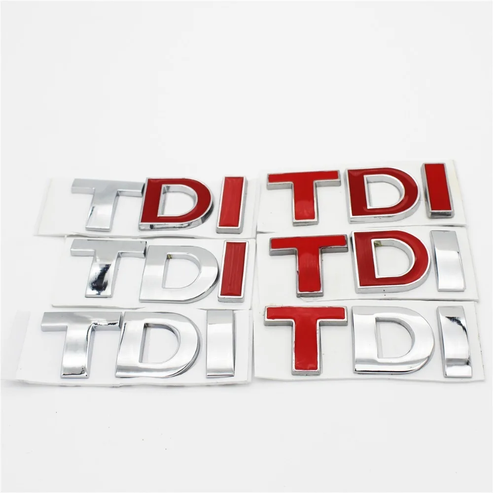Новинка 2018 металлическая 3D эмблема TDI значок на заднюю часть автомобиля наклейка