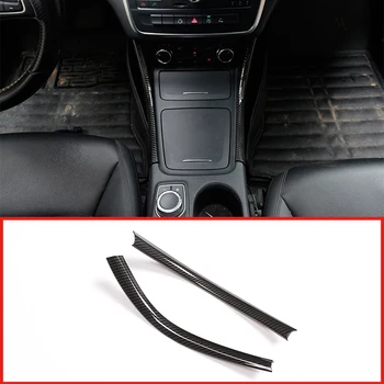 

2Pcs Carbon Fiber ABS Center Console Decoration Strip Trim For Mercedes Benz A/GLA/CLA Class 200 220 260 W176 A180 Car Accessory