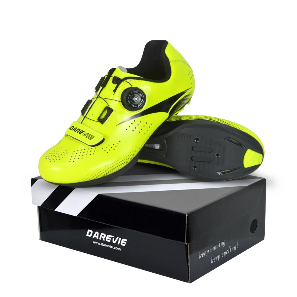 Мужская обувь для велоспорта Darevie Road, дышащая обувь из синтетической кожи, импортная обувь из ТПУ для езды на велосипеде, совместимая с внешним видом
