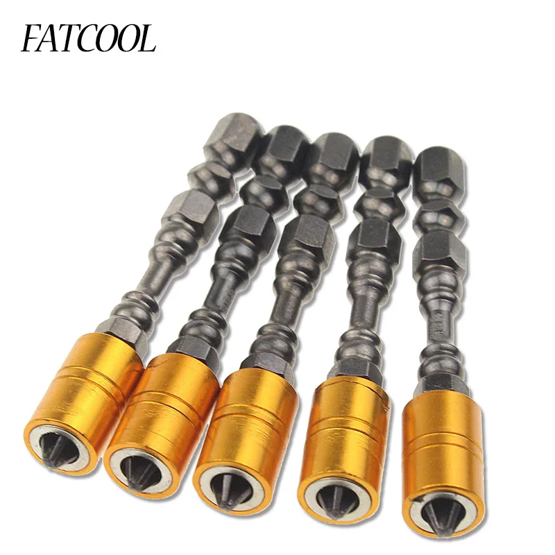 FATCOOL 10 шт. 65 мм Магнитная отвертка сверло Ph2 Phillips бит 1/4 &quotшестигранный хвостовик