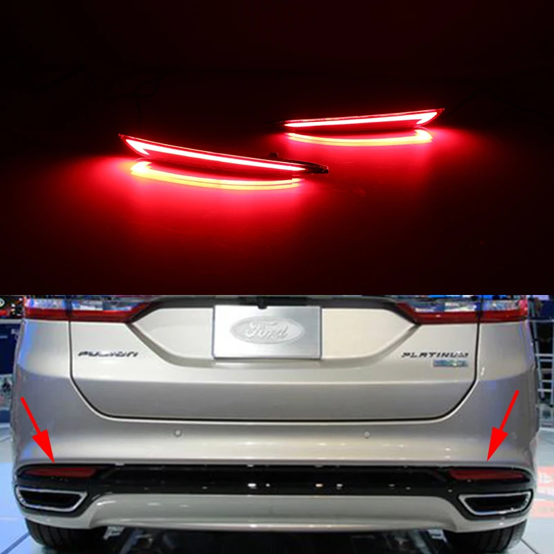 

1Set LED Rear Fog Bumper Light Lamp Brake Light Turn Signal Light Reflector For Ford Mondeo Fusion 2013 2014 2015 2016 2017 2018