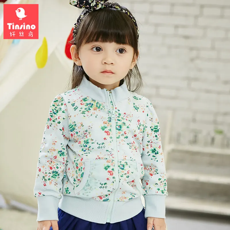 Tinsino Baby Girls Autumn Floral Coat Children Spring Outerwear Clothes