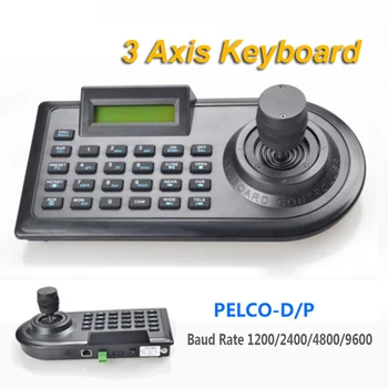 

Security 3D 3 Axis PTZ Joystick PTZ Controller Keyboard RS485 PELCO-D/P LCD Display For Analog CCTV Speed Dome Pan Tilt Camera