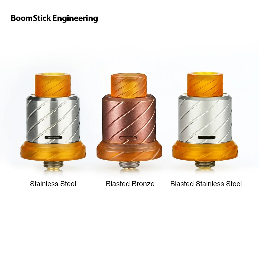 

Original BoomStick Engineering Reaper 18mm RDA Italy Design Support Single Coil & Dual Coil Building Unique RDA Vs Mesh Pro Tank