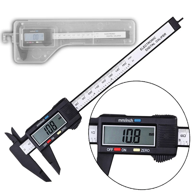 

Professional LCD Digital Carbon Fiber Caliper Ruler Gauge Micrometer Tool