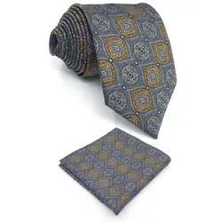 B3 разноцветные геометрические Шелковый мужской галстук комплект модная новинка галстуки для мужчин платье Hanky дополнительный длинный