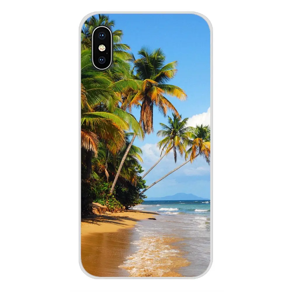 Пейзаж море пляж кокосовое дерево для Samsung Galaxy A3 A5 A7 J1 J2 J3 J5 J7 2015 2016 2017 аксессуары