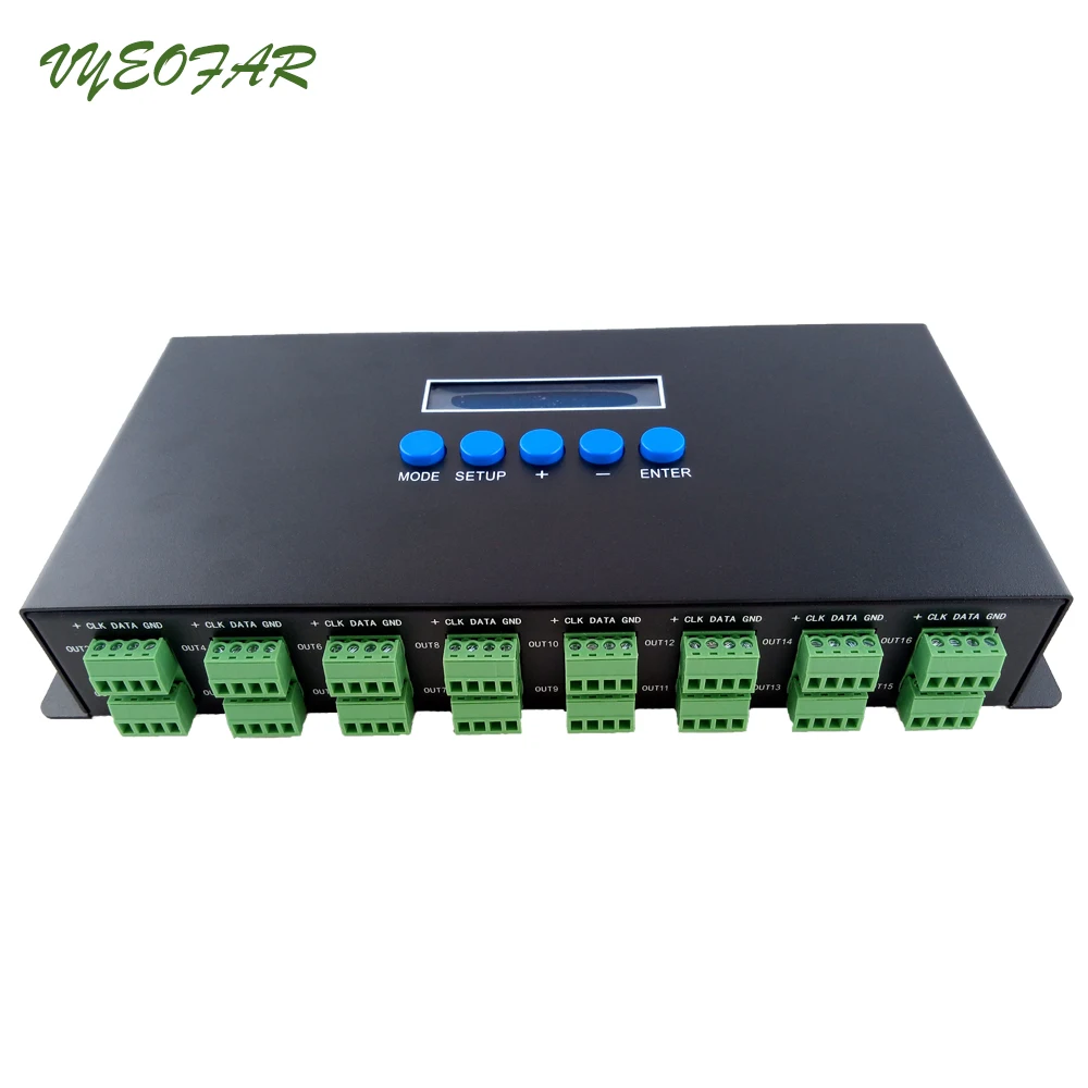 BC-216 DC5V-24V 16 каналов Artnet для SPI/DMX Led WS2811 пикселей контроллер 1024 канала выхода; Led Artnet для DMX контроллера