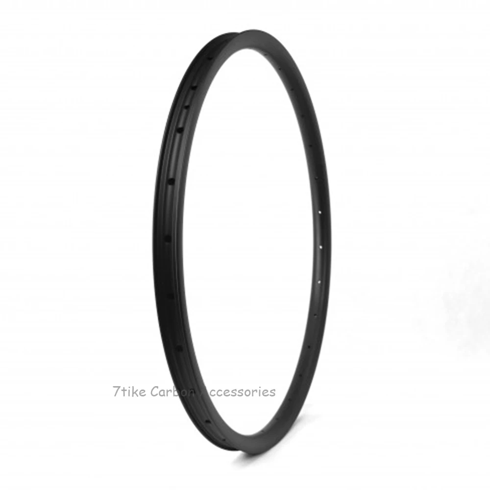 650B Offset Asymmetry Carbon MTB Rim 33mm Wide 27.5er Carbon Rim Hookless 32H