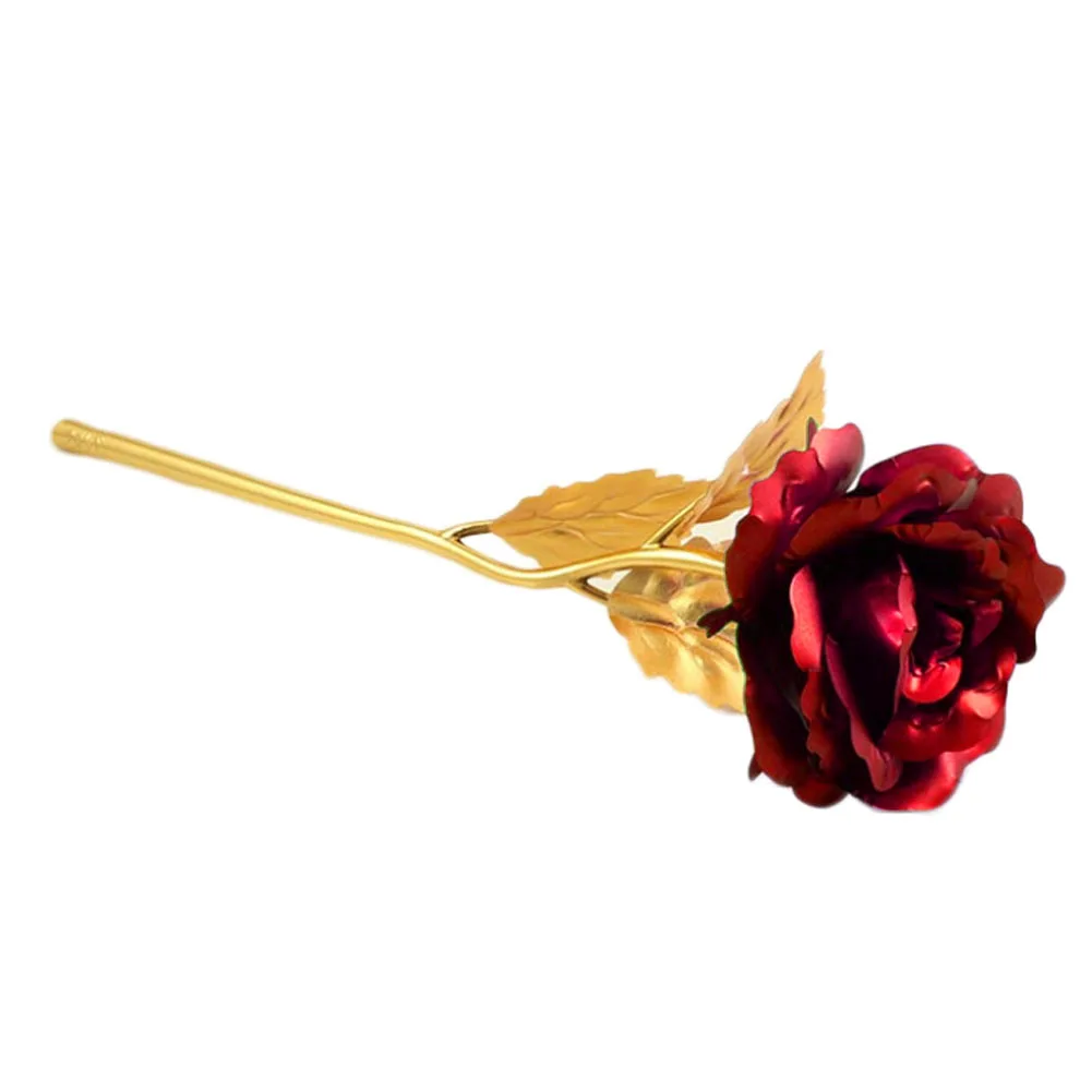 1 шт. Золотая фольга Свадебные украшения в виде роз Золотое розовое золото окунутые Искусственные цветы золото Искусственный цветок розы 6 цветов
