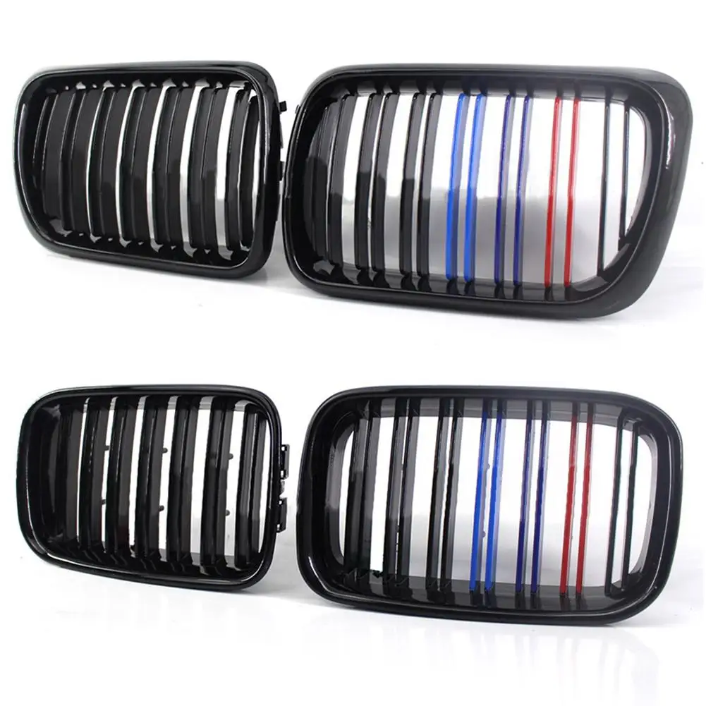 

Bright Black Double Line M Shaped Grille For BMW E36 318i 320i 323i 325i 328i 1992 1993 1994 1995 1996 1997 1998 1999
