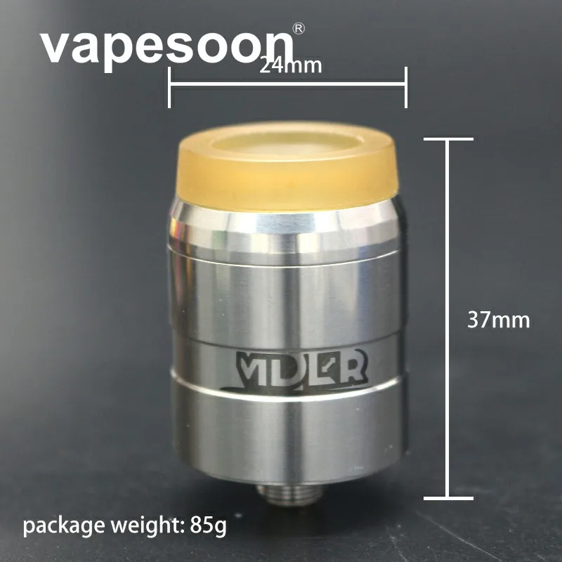 

Vapesoon Adjustable Airflow Elthunder RDA 24MM Diameter RDA Atomizer Vape Vaporizer for e-Cigarette 510 Thread Mods
