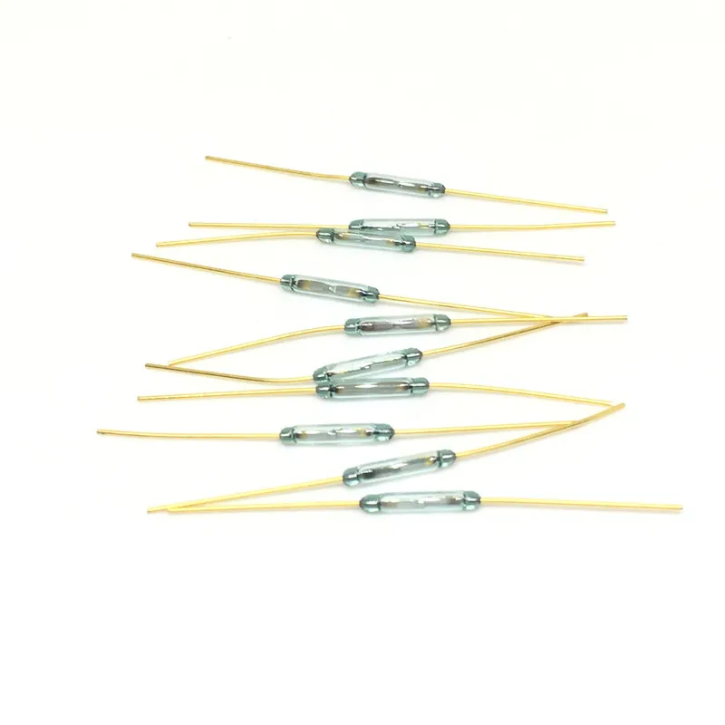 

50PCS MKA10110 Reed Switch 1.8*10mm Magnetic Control Switch Green Glass Reed Switches Glass Normally Open Contact For Sensors