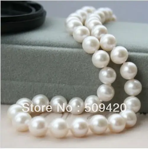 

~~ Free ShippingCharmming!9-10mm White Akoya Cultured Pearl Necklace 18