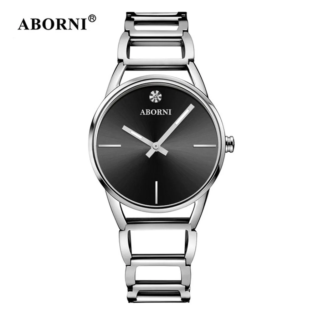 

ABORNI Brand Fashion Skeleton Women Watches Stainless Steel Bracelet Lady Girl Quartz Watch Female Casual Clock relogio feminino
