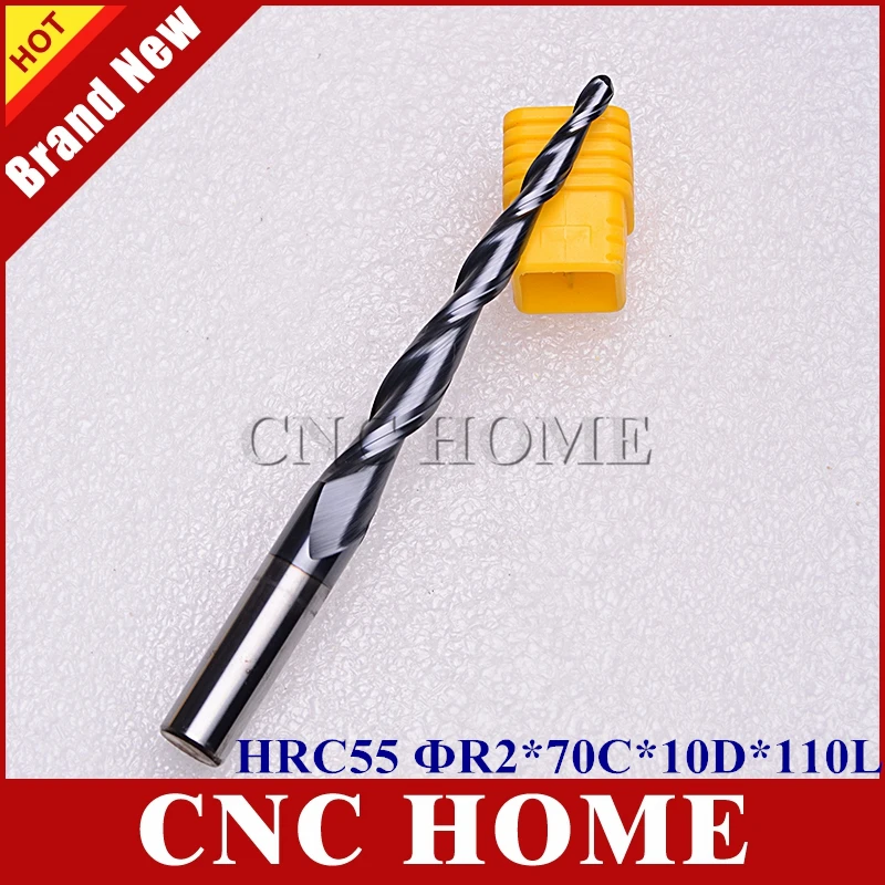 R0.25 4mm CEL 20.5mm carbide 2Flute taper ball nose endmill CNC bit carving tool