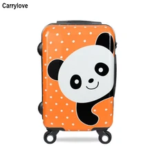 CARRYLOVE 2" 24" дюймов панда милый Дорожный чемодан spinner АБС-пластик Дорожная сумка на колесах
