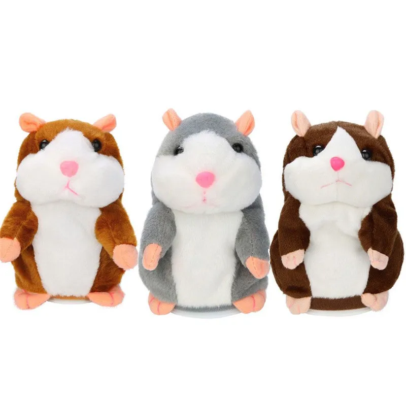 

2018 Talking Hamster Mouse Pet Plush Toy Learn To Speak Electric Record Hamster Educational Children Stuffed Toys Gift 16cm