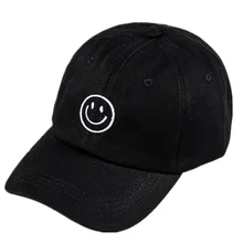 Любовь смайлик вышивка хлопок Casquette бейсбольная бейсболка с возможностью регулировки размера шляпы для мужчин и женщин 222