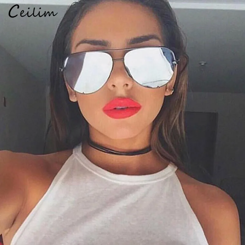 

Fashion Pilot Sunglasses Women 2019 Brand Designer Luxury Vintage Mirror Sun Glasses High Quality Lady Shades Lunette Femme
