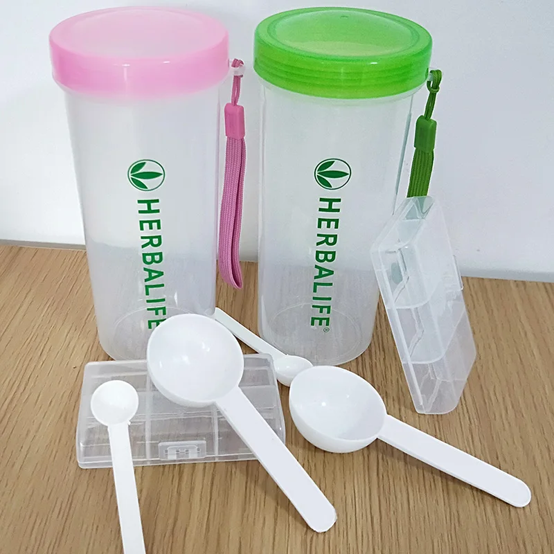 

New 4pcs/set 500ml Herbalife Nutrition plastic bottle sports shake water milk juice Handy bottle with rope Equal Measure bottle