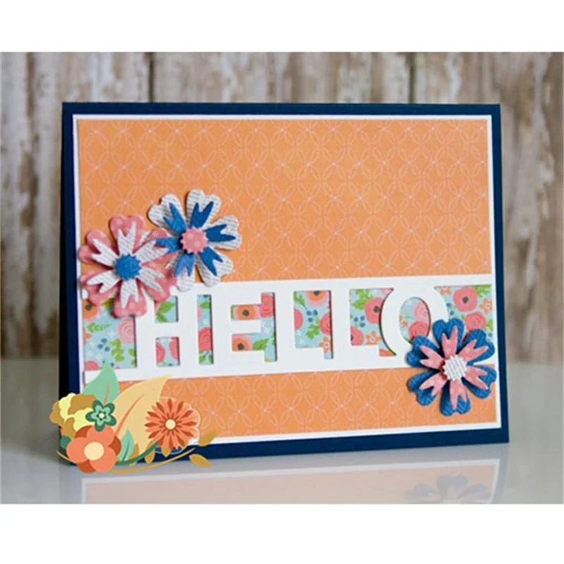 HELLO Letters Metal Die Cuts Cutting Dies For DIY Scrapbooking