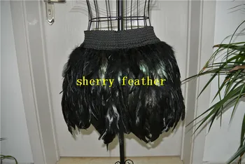 

Black feather SKIRT Feather Custom dancewear costume supply