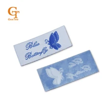 Индивидуальные гладить на одежда, тканые этикетки с торговой маркой логотип, термоклей Отопление клей одежды этикетки/Метки