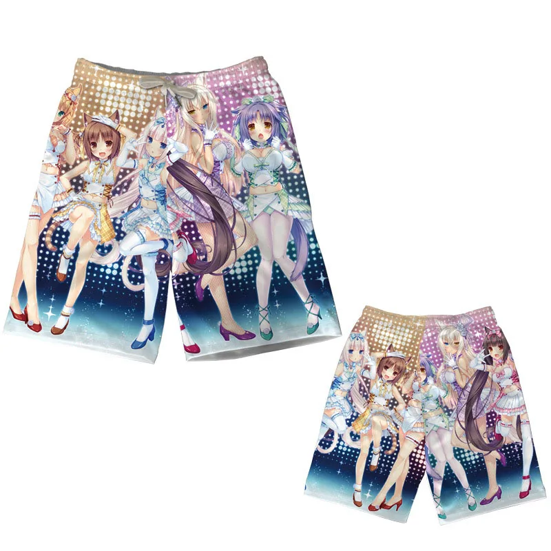 Cosroad игра Nekopara шорты для косплея Chocolat и ванили сексуальные пляжные брюки мужские