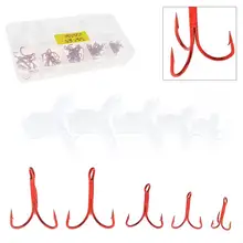 81 шт. Высокоуглеродистая сталь тройные рыболовные крючки три якорных крючка и Rhampotheca чехол для хранения