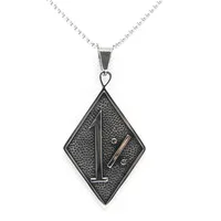 1% Biker Pendant 316L Stainless Steel Jewelry Men Boys Motocycles Necklace With 60cm Chain Support Dropship 1