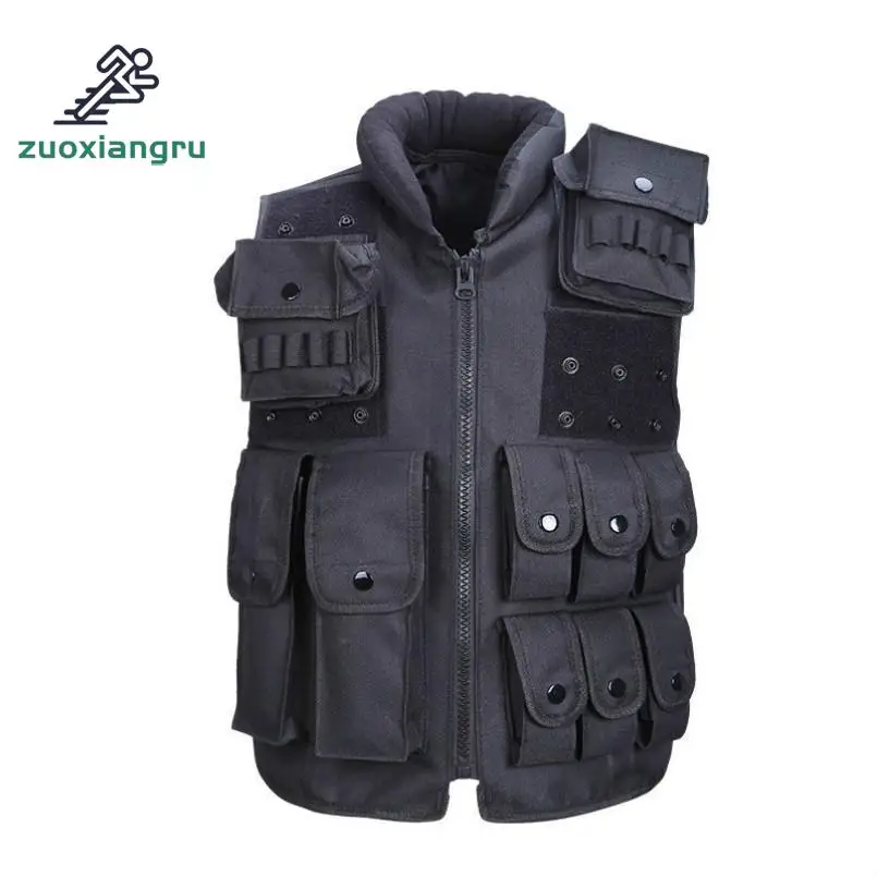 

Tactical Vest Cool Mens Hunting Vest Outdoor Training Military Army Swat Vests Men Waistcoat Protective Magazine Pouch Black