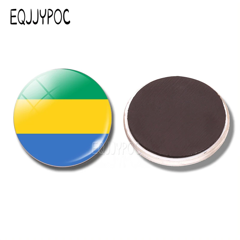Gabonese Flag 30MM Fridge Magnet Libreville Port-Gentil Mouanda Glass Dome Magnetic Refrigerator Stickers Note Holder Home Decor | Дом и сад