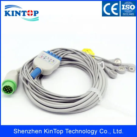 Biolight 5 leads ECG Patient Cable For Patient Monitor ,12ft